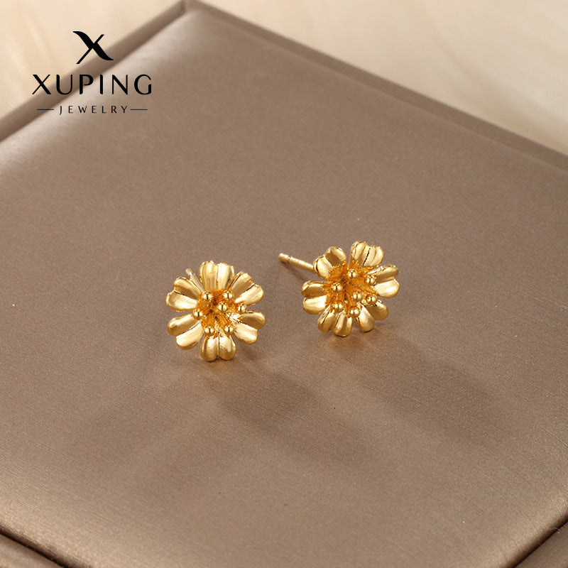 Wholesale Summer Simulated Flower High End, Niche Fashion Retro Earrings